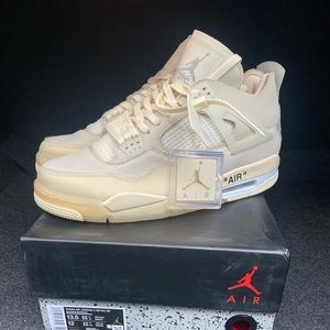 Air Jordan 4 off white size 12 mens